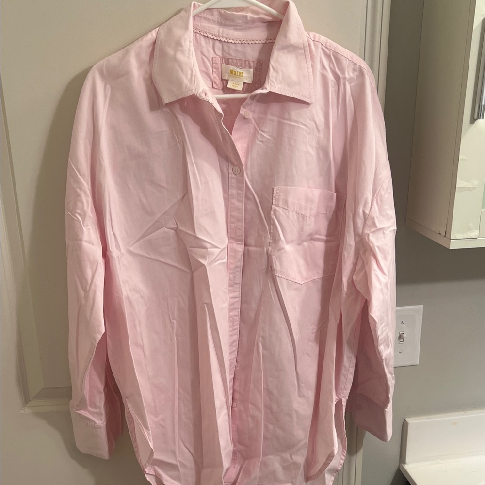 Maeve Pink Button Down Shirt
